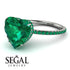 Heart Shape Emerald Ring - Noelle No. 21